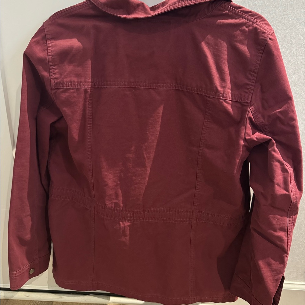 Talbots Red Utility Jacket With Classic Collar - image 2